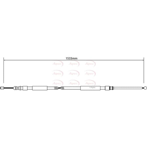Apec Handbrake Cable Right Rear CAB1024
