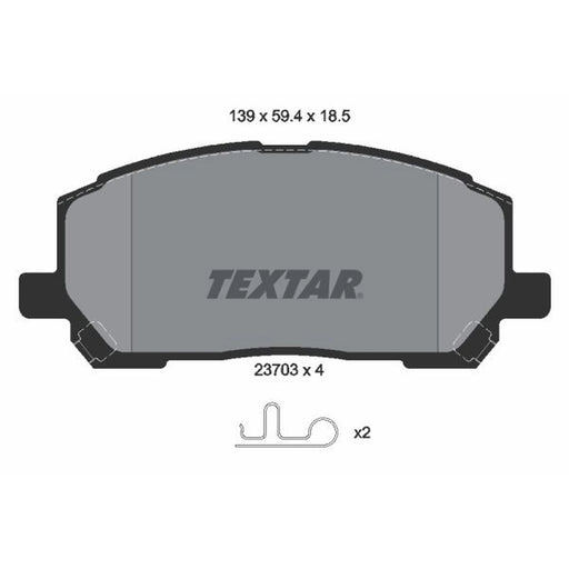 Textar Front Brake Pad Set 2370301