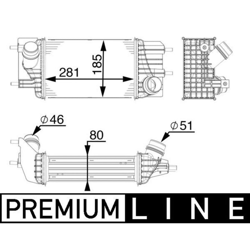 Mahle Intercooler (Charge Air Cooler) CI 154 000P
