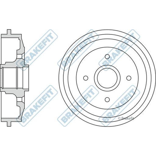 Apec Brake Drum Assembly Rear fits Citroën C-Elysee 2012-2018 1.2 1.5 1.6
