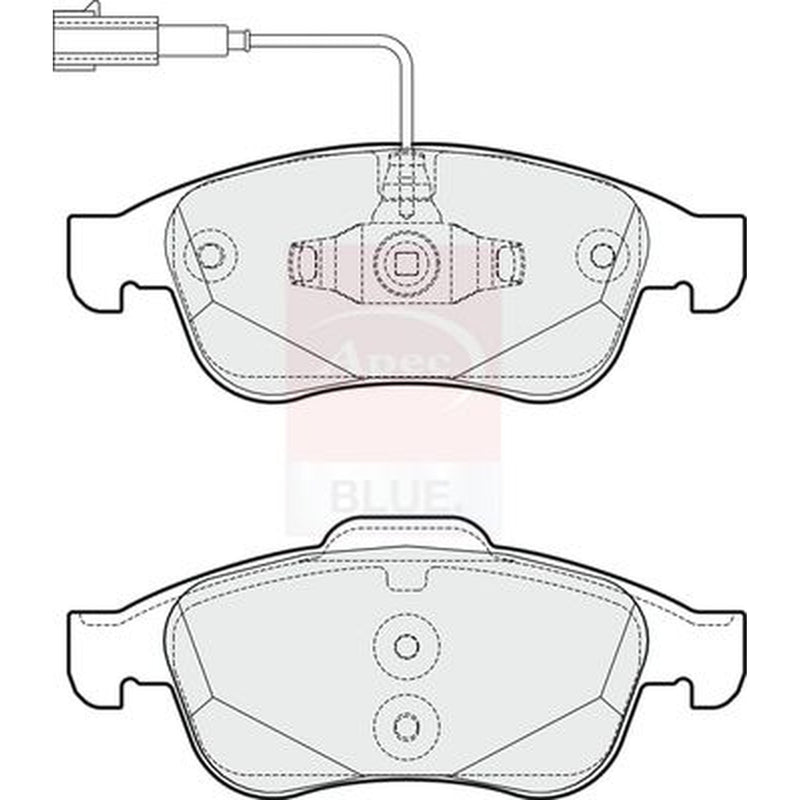 Apec Front & Rear Pads fits Alfa Romeo Giulietta 2010-2020 1.4 1.6