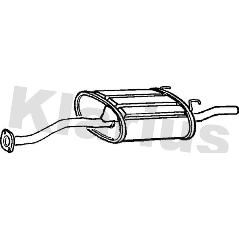 Klarius Box With Tail Pipe Rear fits Honda Civic VI 1996-2000 1.6