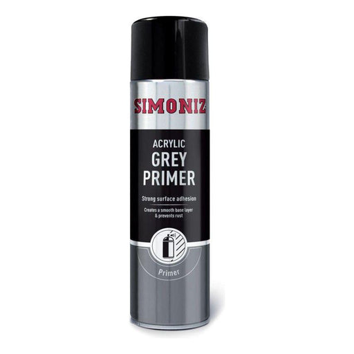 6 x Simoniz Large Grey Primer Acrylic Aerosol Auto Car Spray Paint 500ml SIMP11D Simoniz - NN4 Online 
