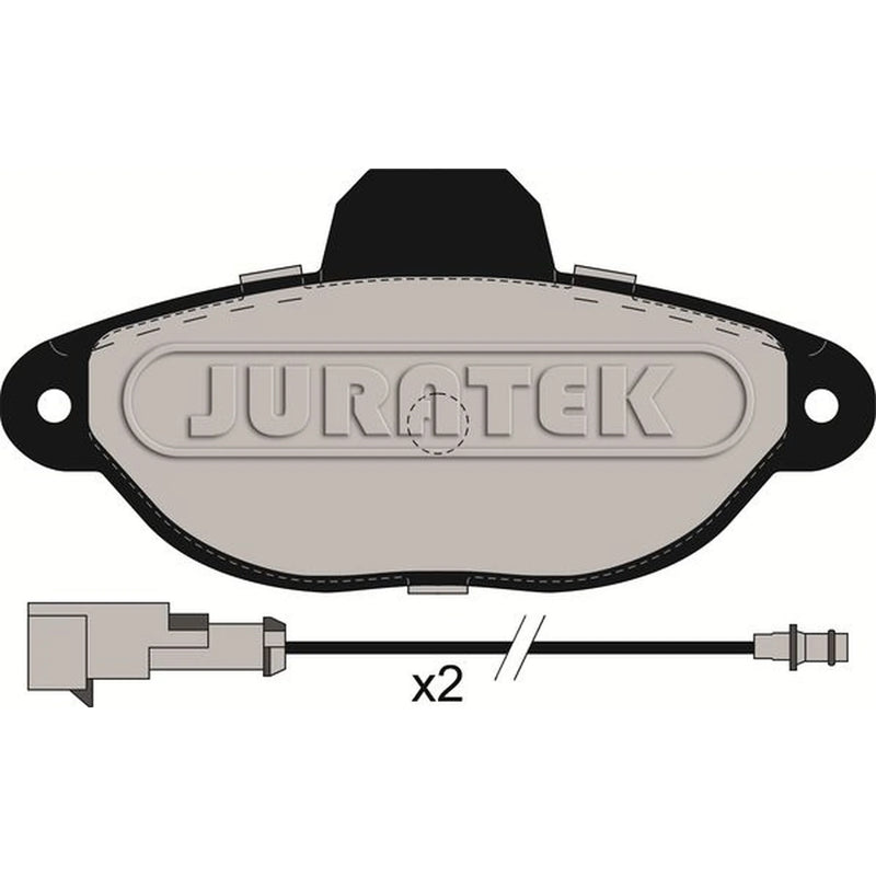 Juratek Front Brake Pad Set fits Fiat Cinquecento 1991-1999 0.7 0.9 1.1