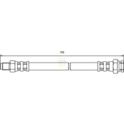 NAPA Brake Hydraulic Hose Line Rear fits Abarth Grande Punto 2007-2010 1.4