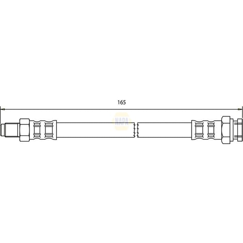 NAPA Brake Hydraulic Hose Line outer NBH1236