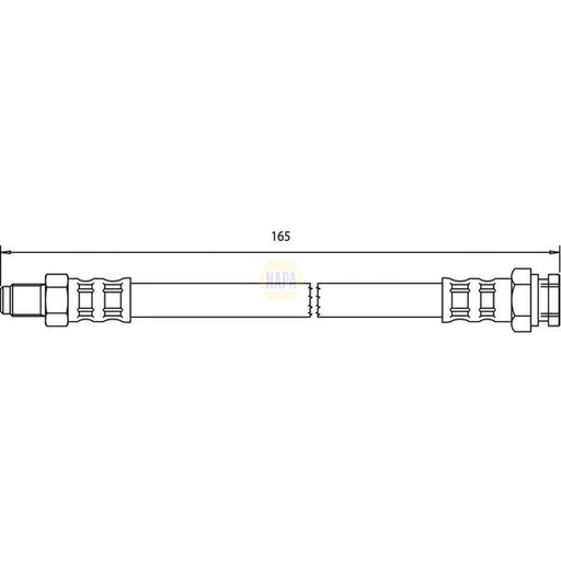 NAPA Brake Hydraulic Hose Line outer NBH1236