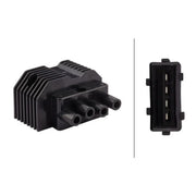 Hella Ignition Coil Pack fits Opel Astra F 1991-2001 1.4 1.6