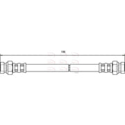 Apec Brake Hydraulic Hose Line Rear fits Skoda Felicia 1994-2001 1.3 1.6 1.9