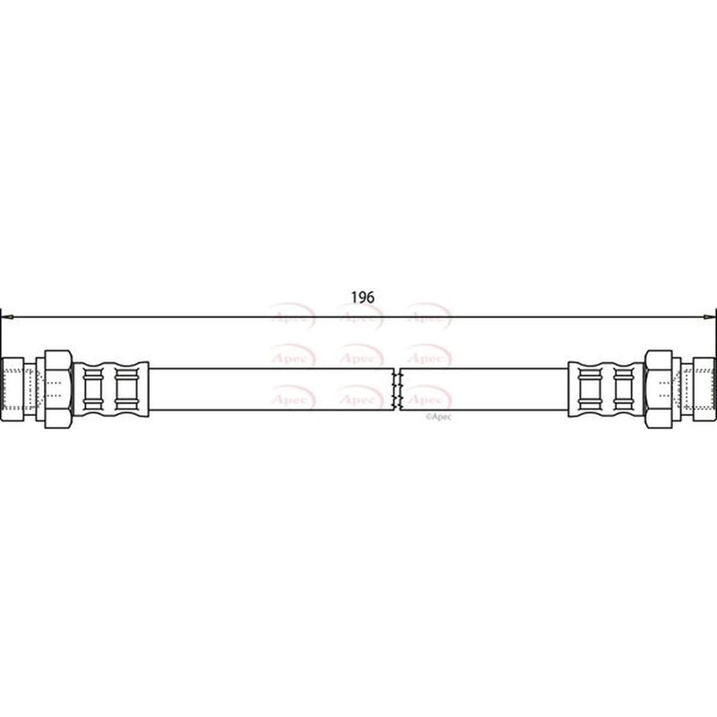 Apec Brake Hydraulic Hose Line Rear HOS3609