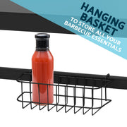 Dellonda BBQ & Plancha Trolley with Utensil Holder Dellonda  - Dynamic Drive