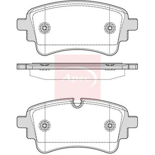 Apec Rear Brake Pad Set PAD2406
