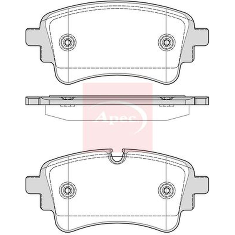 Apec Rear Brake Pad Set fits Audi A4 Allroad B9 2020 on