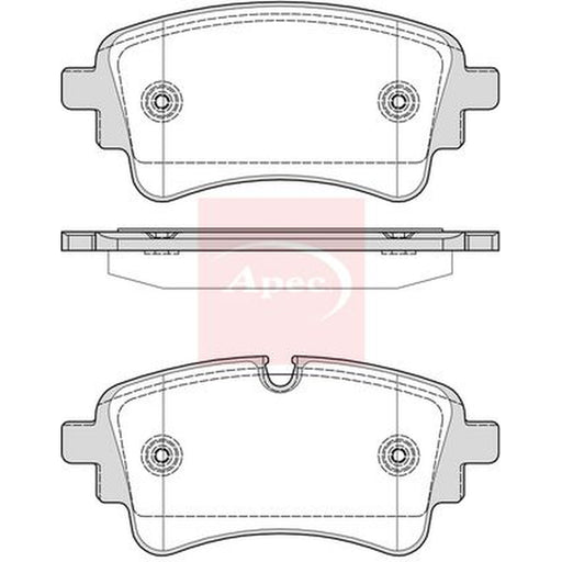 Apec Rear Brake Pad Set fits Audi A4 Allroad B9 2020 on