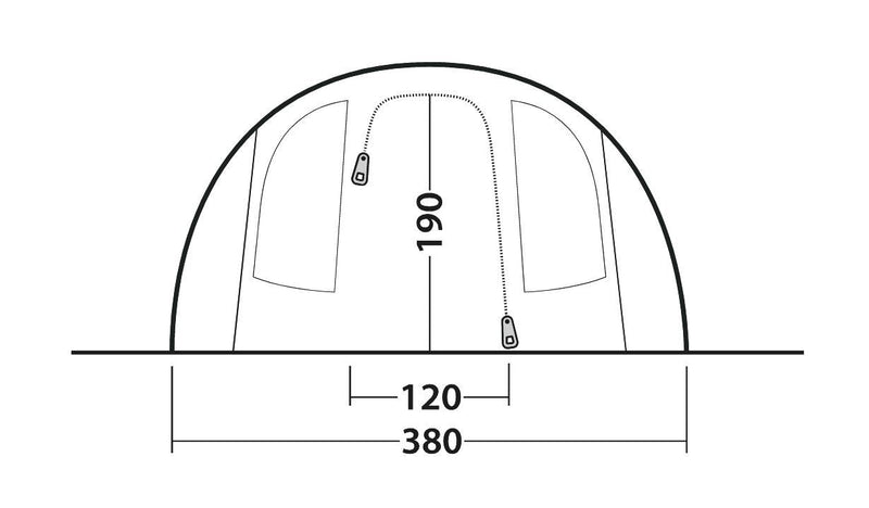 Outwell Rockwell 6 Pole Tent Blue 6 Person Outwell - Dynamic Drive