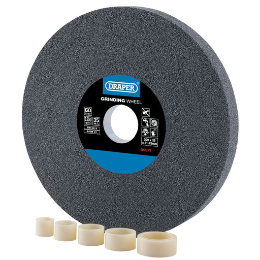 Draper Aluminium Oxide Bench Grinding Wheel, 200 x 25mm, 60 Grit 99571 Draper - Dynamic Drive