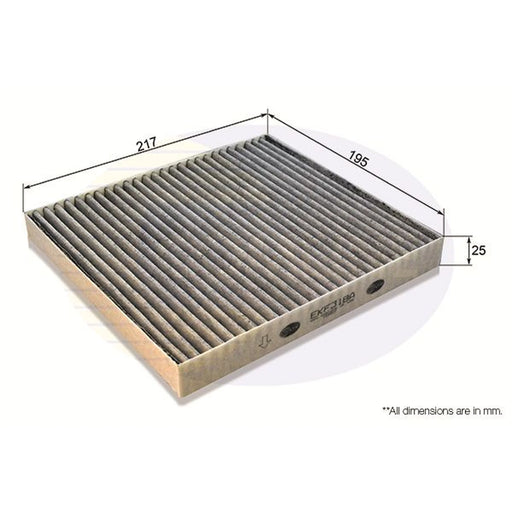 Comline Cabin Air Filter (Pollen Filter) fits Chrysler Sebring 2001-2010