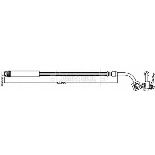 Borg & Beck Brake Hydraulic Hose Line Rear Left BBH8375