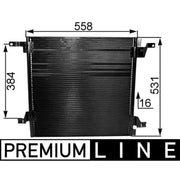 Mahle Air Conditioning Condenser fits Mercedes-Benz M-Class 1998-2005