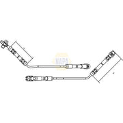 NAPA Brake Hydraulic Hose Line Rear Left fits BMW X5 2000-2006 3.0 4.4 4.6 4.8