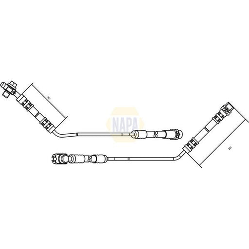 NAPA Brake Hydraulic Hose Line Rear Left fits BMW X5 2000-2006 3.0 4.4 4.6 4.8