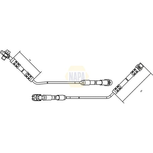 NAPA Brake Hydraulic Hose Line Rear Left NBH1077