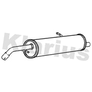 Klarius Box With Tail Pipe Rear fits Peugeot 207 2006-2015 1.4