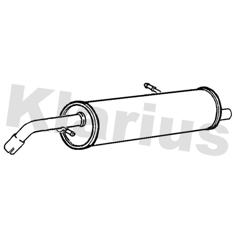 Klarius Box With Tail Pipe Rear fits Peugeot 207 2006-2015 1.4