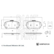 Blue Print Front Brake Pad Set fits Mercedes-Benz Gle 2018-2023