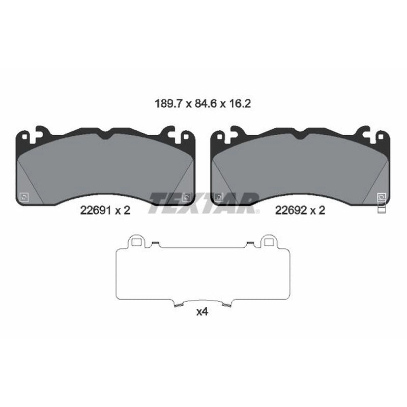 Textar Front Brake Pad Set 2269101