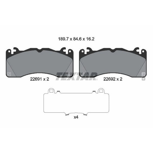 Textar Front Brake Pad Set 2269101