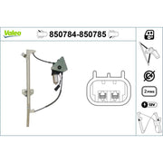 Valeo Electric Window Regulator Lifter Right Rear 850785
