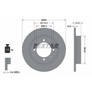 Textar 2 x Solid Rear Brake Discs 92083003-x2