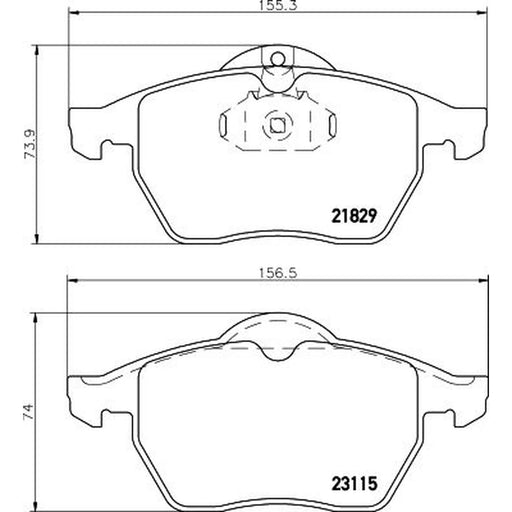 Mintex Front Brake Pad Set fits Opel Calibra A 1991-1997 2.0 2.5