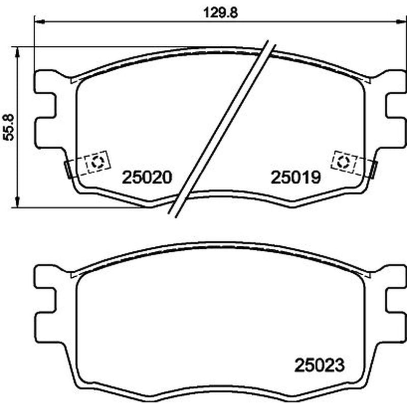 DON Front & Rear Pads fits Hyundai I20 I 2008-2015 1.1 1.2 1.4 1.6