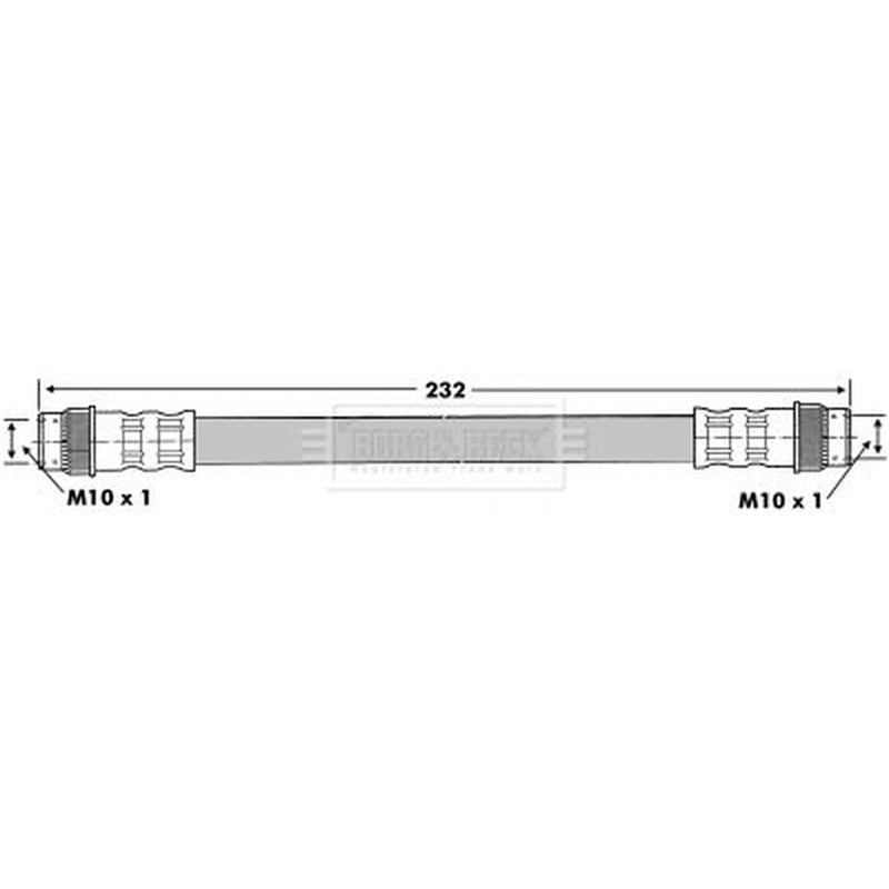 Borg & Beck Brake Hydraulic Hose Line inner BBH7135
