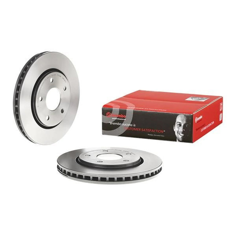 Brembo Front Brake Internally Vented Discs & Pads fits Dodge Journey 2009 on 2.4