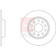 Apec 2 x Solid Rear Brake Discs SDK7136-x2