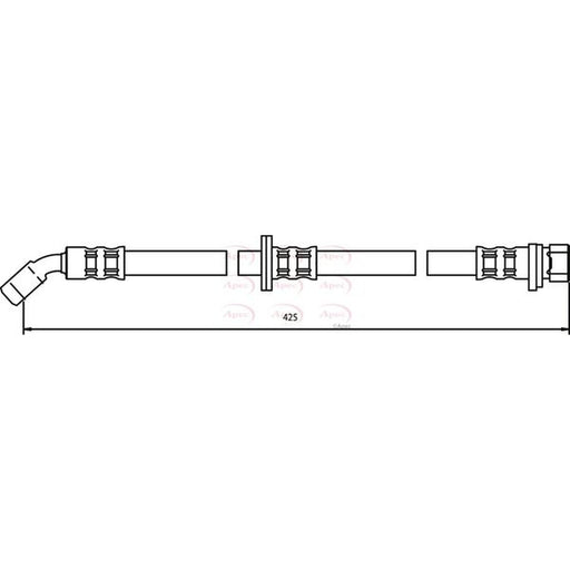 Apec Brake Hydraulic Hose Line Rear Left fits Honda Accord 1998-2003