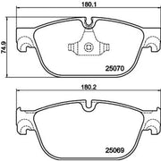 DON Front Brake Pad Set fits Citroën C5 III 2009-2017 2.0 3.0