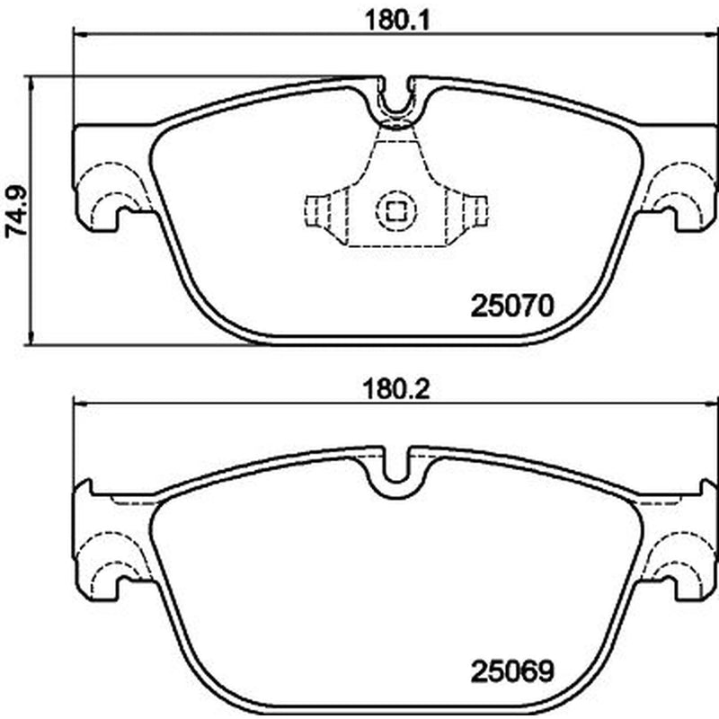 DON Front Brake Pad Set fits Citroën C5 III 2009-2017 2.0 3.0