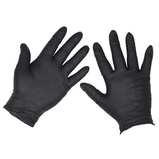 Sealey Extra Thick Powder-Free Disposable Nitrile Gloves, Large - Pack of 100 Sealey - Dynamic Drive