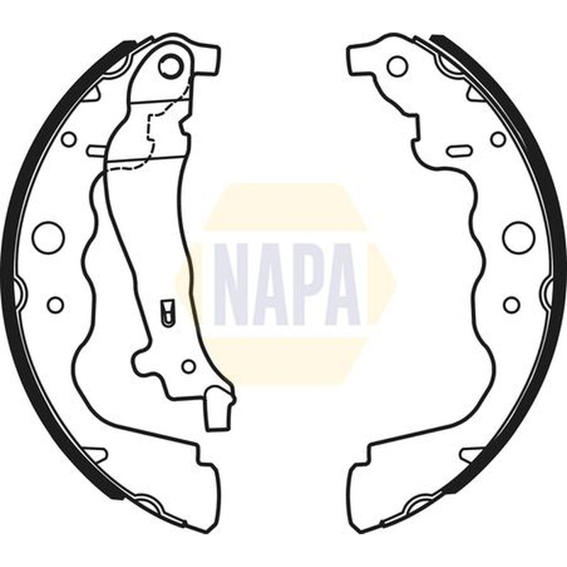 NAPA Brake Shoe Set Axle Kit fits Dacia Dokker 2012-2021 1.2 1.3 1.5 1.6