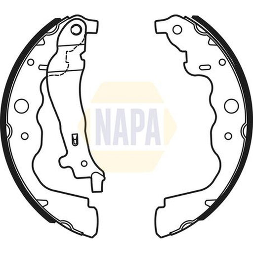 NAPA Brake Shoe Set Axle Kit fits Dacia Dokker 2012-2021 1.2 1.3 1.5 1.6