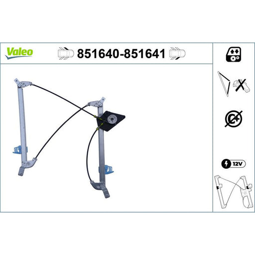 Valeo Electric Window Regulator Lifter Left Front 851640