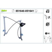 Valeo Electric Window Regulator Lifter Right Front 851641