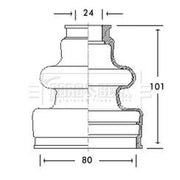 Borg & Beck Drive Shaft Bellow Kit transmission sided BCB2651