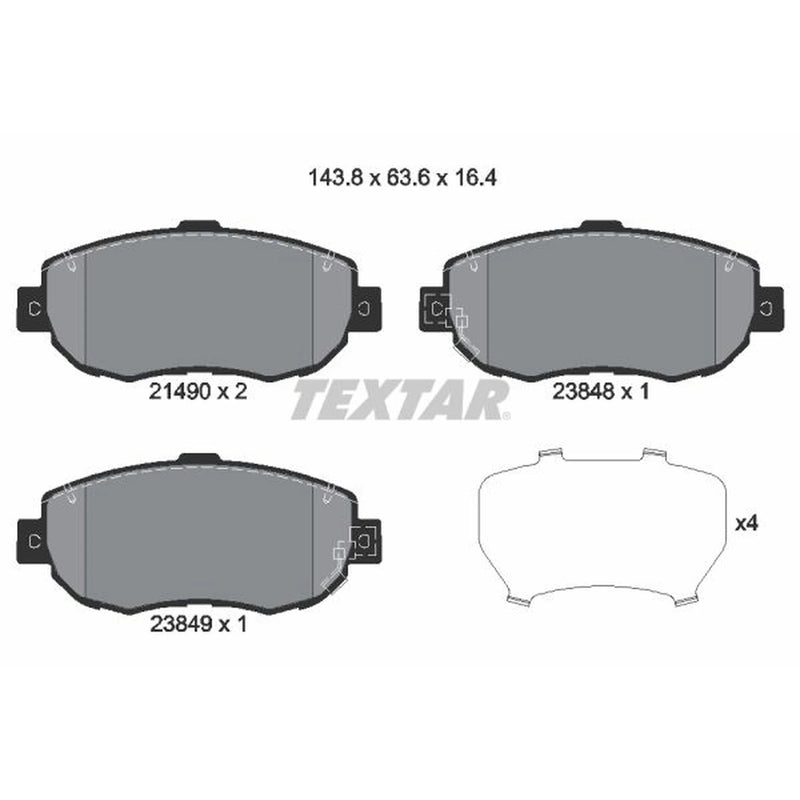 Textar Front Brake Pad Set 2149001