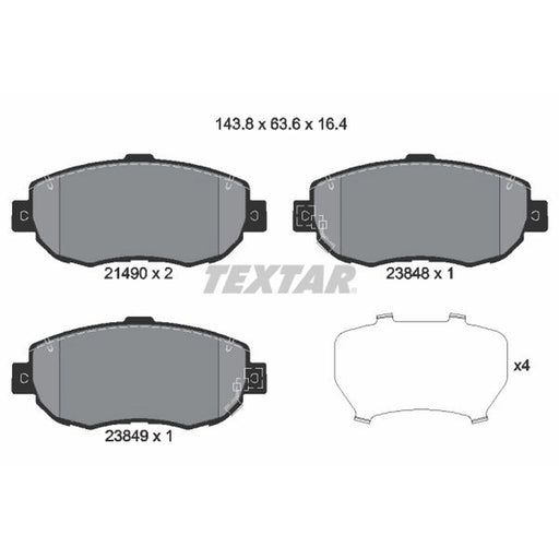 Textar Front Brake Pad Set 2149001