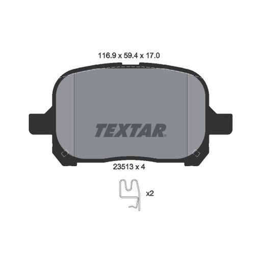 Textar Front Brake Pad Set 2351302